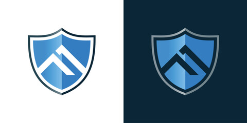 The logo combines the letters F and M shield with negative space. Logo, template, icon, creative, vector logo, illustration.