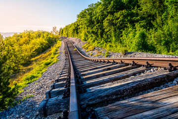 A railway line in Zagrad, Croatia suffers significant damage from a landslide, with bent tracks and...