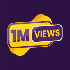 1 million views lavel design