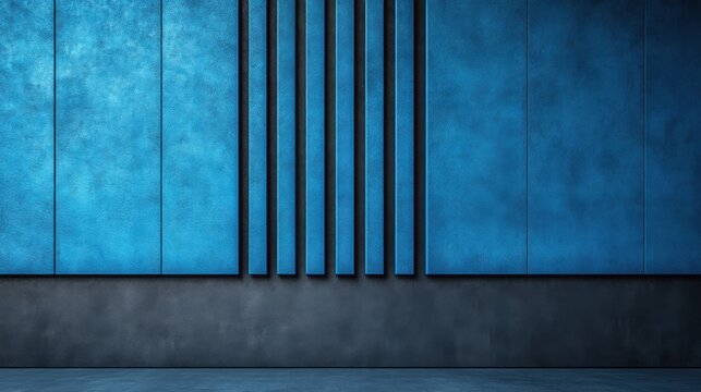 Parallel Lines on blue Background for Design, Banner Template, Minimalist Abstract Wallpaper with Copy Space, Simple Geometric Modern Wallpaper for Text Placement and Creative Use