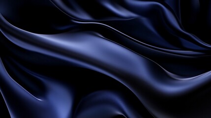 Obraz premium Flowing neon blue lines exuding high-speed elegance, complemented by a platinum shine and a deep blue luxury background.