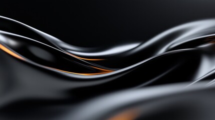 Obraz premium Smooth, high-speed beams of light in platinum and gold, moving seamlessly within a dark tech-inspired design.