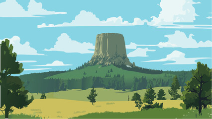 Exploring Devil's Tower- A Natural Wonder.eps