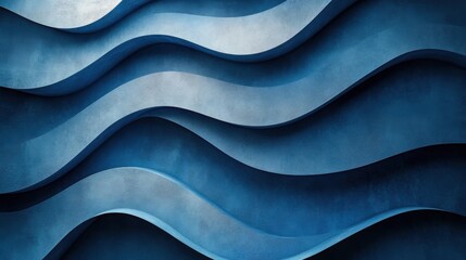 Obraz premium Minimalist Banner Template with Parallel Lines on blue Background. Simple Geometric Design with Central White Space for Text. Ideal for Modern Graphic Projects.