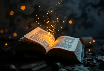 open book and candle