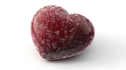 3D red heart isolated on white background.3d rendering