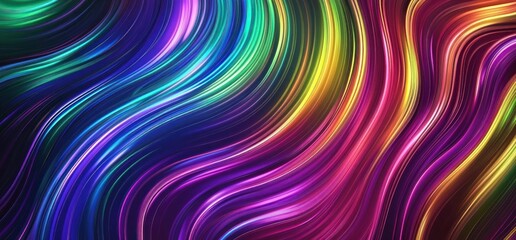Fototapeta premium Abstract vibrant rainbow swirl pattern background.