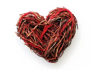 a high quality stock photograph of a single red heart symbol isolated on a white background