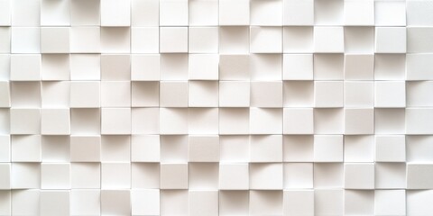 Seamless white geometric background with 3d effect