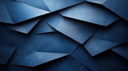 blue Background with Precise Geometric Figures and Patterns for Design, Banner Template. White Space in the Center for Text, Clean and Modern Abstract Wallpaper for Elegant Visuals.