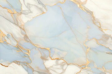 Elegant light blue and white marble texture with golden veins creating luxurious natural pattern perfect for interior design, wallpaper, and premium packaging backgrounds.