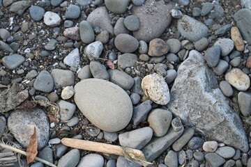 a sea ​​stones and pebbles