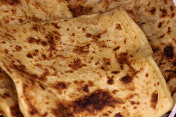Msemen Close Up, Traditional Moroccan Flatbread