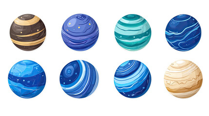 Fototapeta premium Neptune Planet Art on Transparent Backgrounds Generative AI