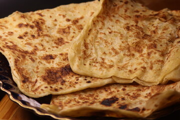 Msemen Close Up, Traditional Moroccan Flatbread