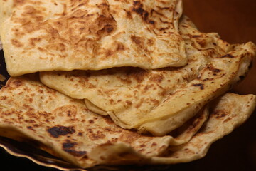 Msemen Close Up, Traditional Moroccan Flatbread