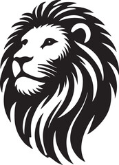 Lion icon silhouette vector with white background