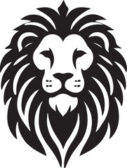 Lion icon silhouette vector with white background