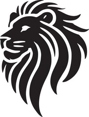 Lion icon silhouette vector with white background