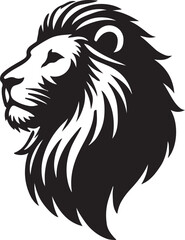 Lion icon silhouette vector with white background