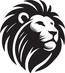 Lion icon silhouette vector with white background