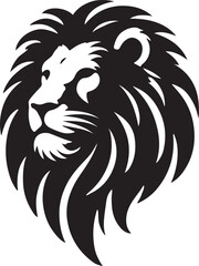 Lion icon silhouette vector with white background