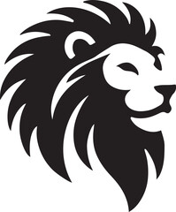 Lion icon silhouette vector with white background