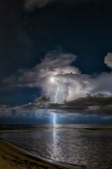 Lightning strikes off the coast of Collier County, Florida.