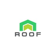 Roof logo design represents sleek innovation and architectural safety, showcasing a professional brand identity corporate image editable vector.

