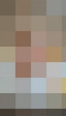Abstract Pixelated Portrait: Subtle Hues and Tranquil Mood