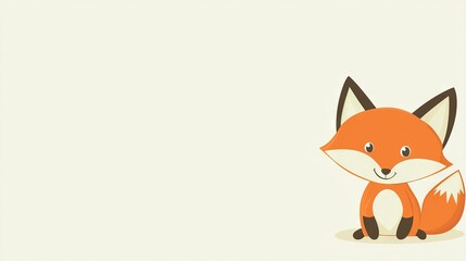 Obraz premium A red fox sits atop a white floor, adjacent to a white wall and a white backdrop