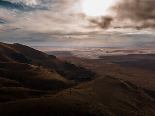 sunset in the mountains