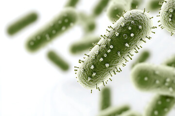 Fototapeta premium Viruses and bacteria isolated on a white background