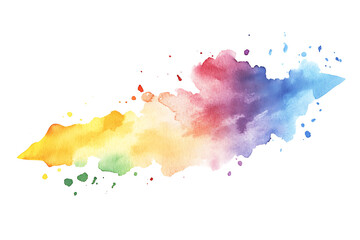 Fototapeta premium Watercolor illustration of flying rocket isolated on a white background