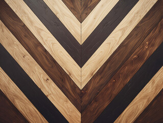 A simple geometric pattern of light and dark wood panels arranged in an alternating fashion