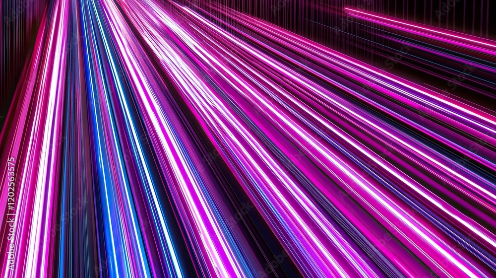 Poster futuristic text editor with radiant neon lines on a deep black backdrop in a digital realm