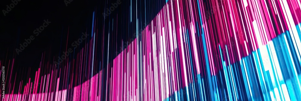 Poster Futuristic Neon Lines Create an Immersive Digital Text Editor Experience on a Sleek Black Backdrop