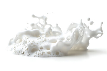 White soap foam isolated on a white background
