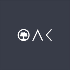 Oak logo design represents natural strength and enduring growth, conveying a modern, professional brand identity corporate image editable vector.