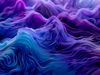 Obraz premium A smooth, flowing gradient of blue and purple hues with a subtle glowing effect, creating a calming abstract background.