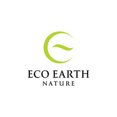 Eco earth logo design represents a sustainable planet and green innovation, conveying a modern, professional brand identity corporate image editable vector.