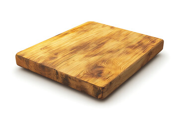Wooden board isolated on a white background