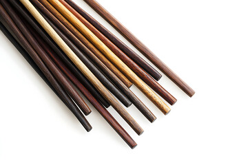 Fototapeta premium Wooden chopsticks isolated on a white background