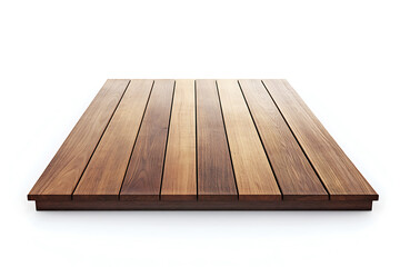 Wooden floor in warm tones isolated on a white background