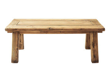 Wooden table isolated on a white background