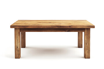 Wooden table isolated on a white background