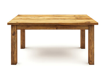 Wooden table isolated on a white background