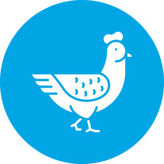 Chicken icon single vector illustration