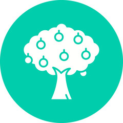 Fruit Tree icon single vector illustration