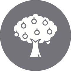 Fruit Tree icon single vector illustration